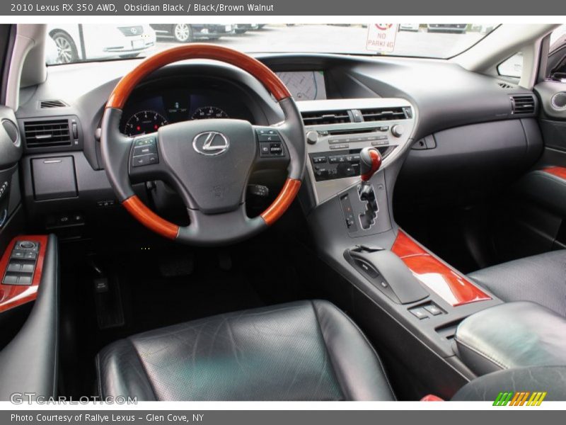 Obsidian Black / Black/Brown Walnut 2010 Lexus RX 350 AWD