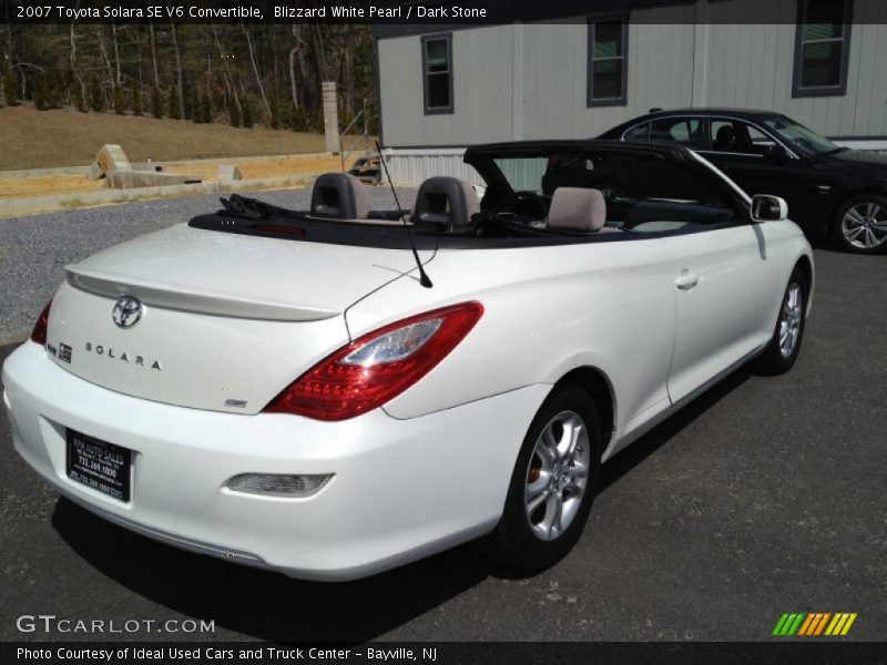 Blizzard White Pearl / Dark Stone 2007 Toyota Solara SE V6 Convertible
