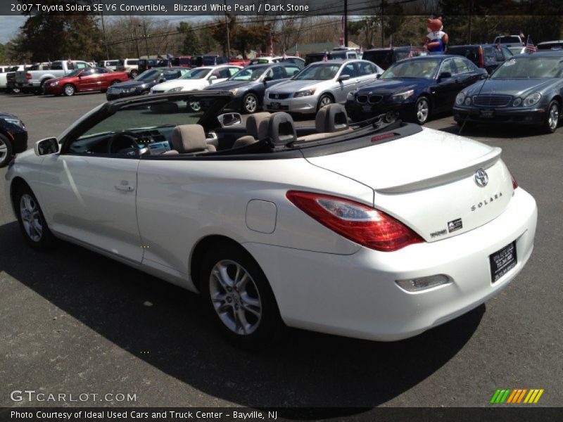 Blizzard White Pearl / Dark Stone 2007 Toyota Solara SE V6 Convertible