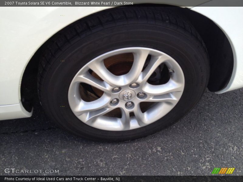 Blizzard White Pearl / Dark Stone 2007 Toyota Solara SE V6 Convertible