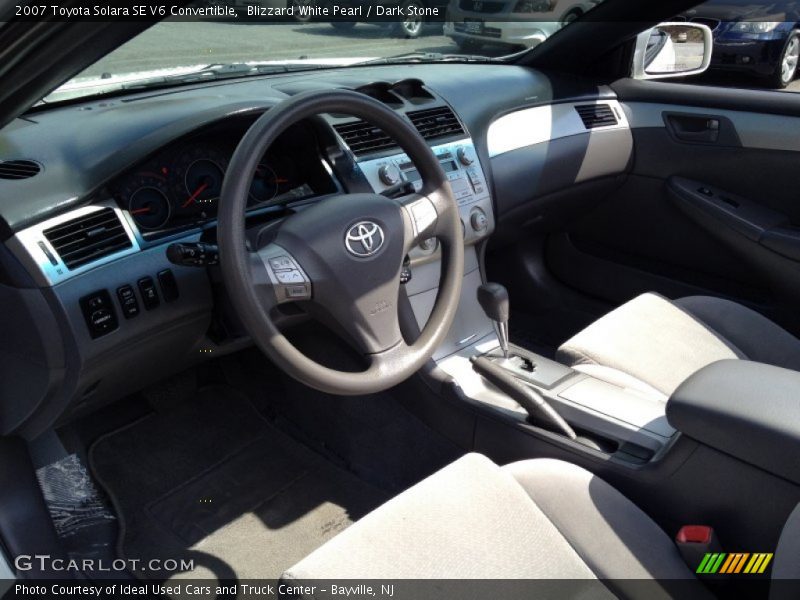 Blizzard White Pearl / Dark Stone 2007 Toyota Solara SE V6 Convertible