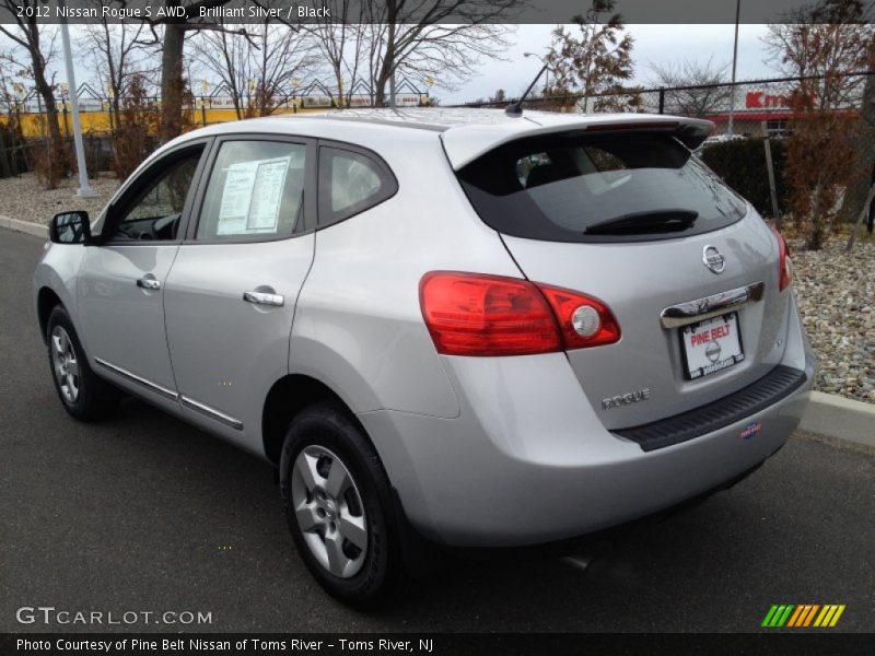 Brilliant Silver / Black 2012 Nissan Rogue S AWD