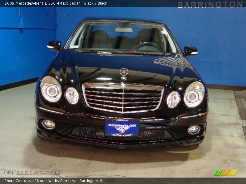 Black / Black 2009 Mercedes-Benz E 350 4Matic Sedan