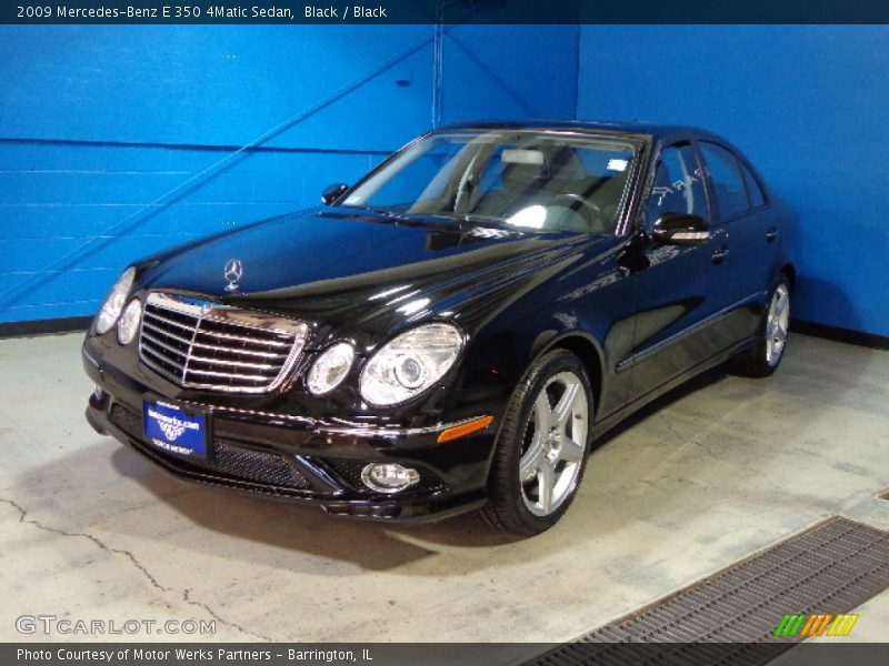 Black / Black 2009 Mercedes-Benz E 350 4Matic Sedan
