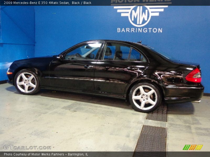 Black / Black 2009 Mercedes-Benz E 350 4Matic Sedan