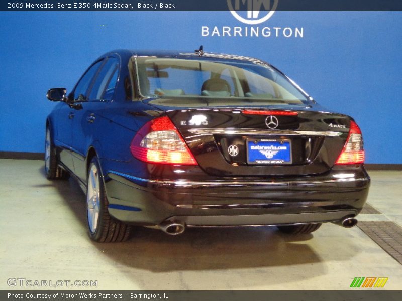 Black / Black 2009 Mercedes-Benz E 350 4Matic Sedan