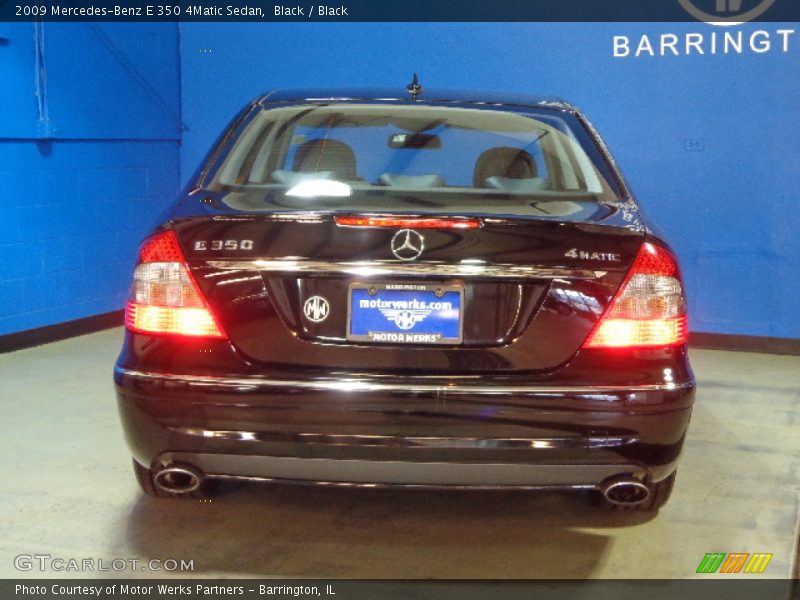 Black / Black 2009 Mercedes-Benz E 350 4Matic Sedan