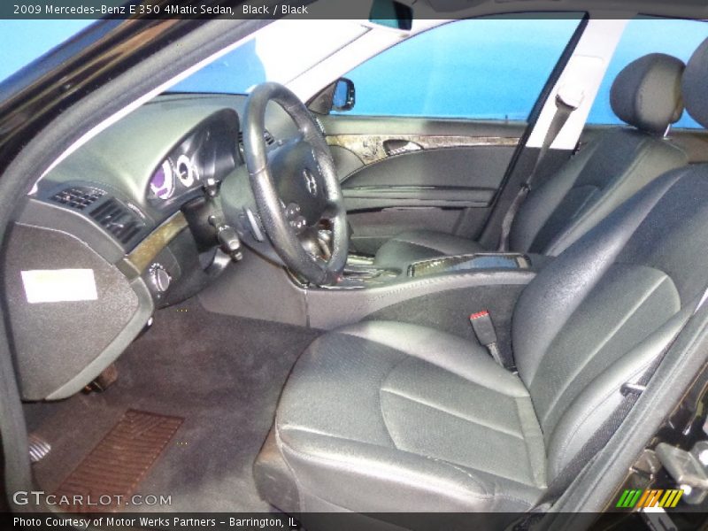 Black / Black 2009 Mercedes-Benz E 350 4Matic Sedan