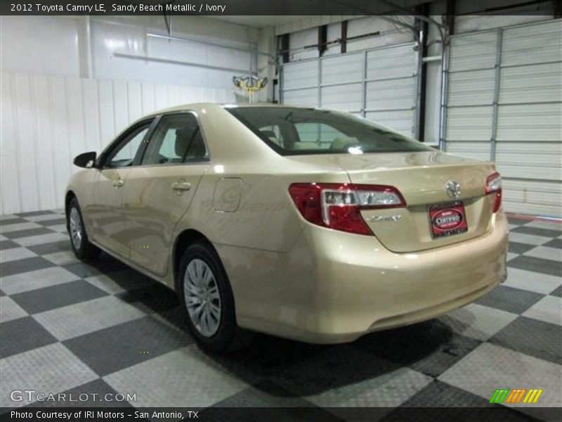 Sandy Beach Metallic / Ivory 2012 Toyota Camry LE
