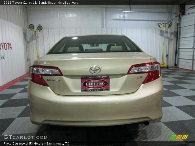 Sandy Beach Metallic / Ivory 2012 Toyota Camry LE