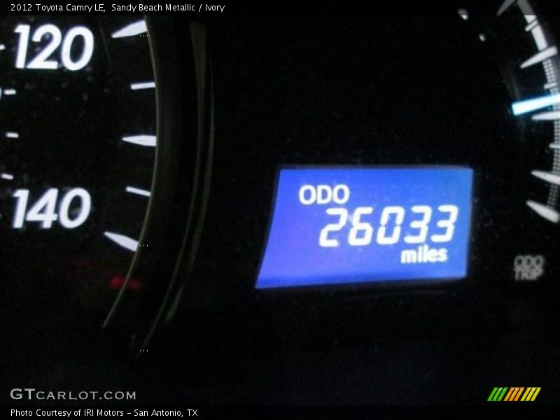 Sandy Beach Metallic / Ivory 2012 Toyota Camry LE