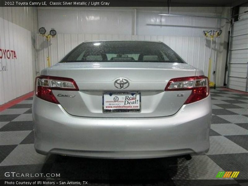 Classic Silver Metallic / Light Gray 2012 Toyota Camry LE
