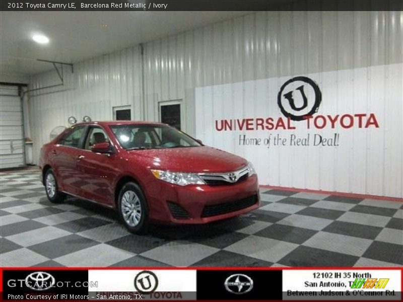 Barcelona Red Metallic / Ivory 2012 Toyota Camry LE