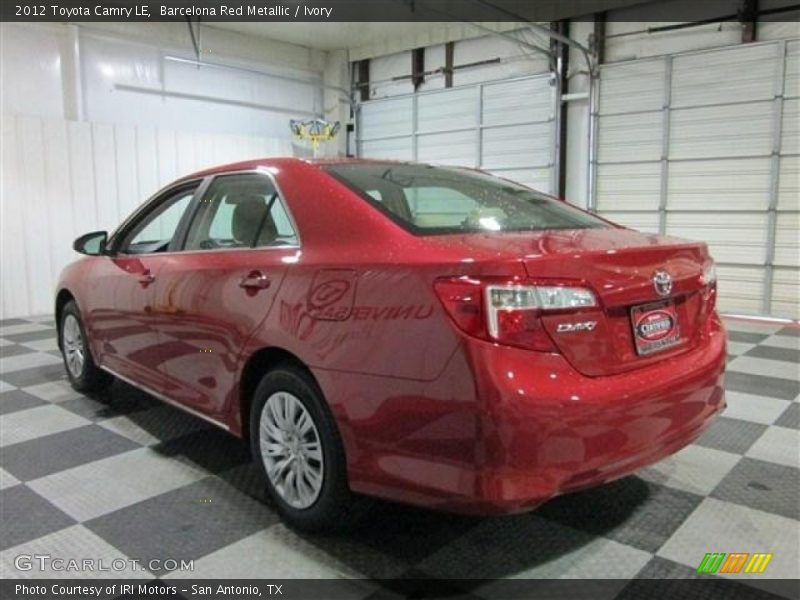 Barcelona Red Metallic / Ivory 2012 Toyota Camry LE