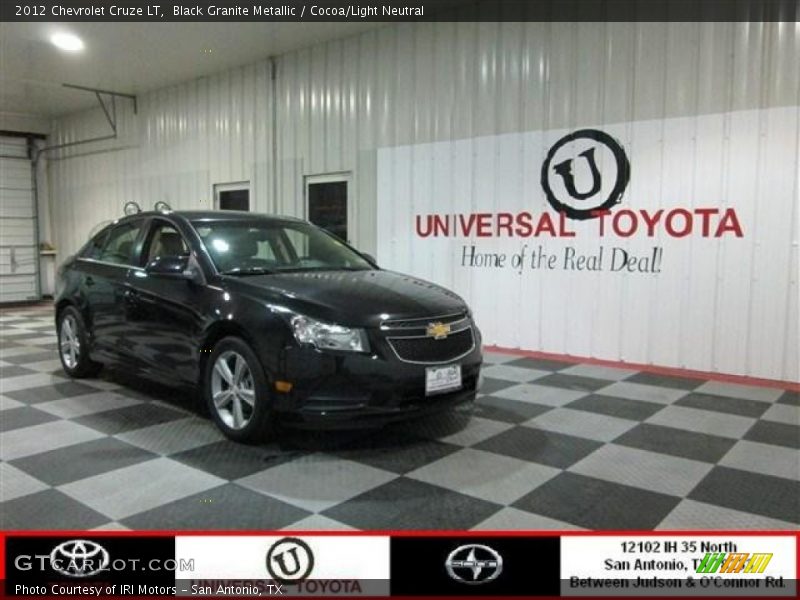 Black Granite Metallic / Cocoa/Light Neutral 2012 Chevrolet Cruze LT