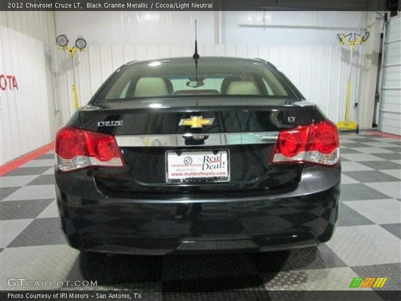 Black Granite Metallic / Cocoa/Light Neutral 2012 Chevrolet Cruze LT