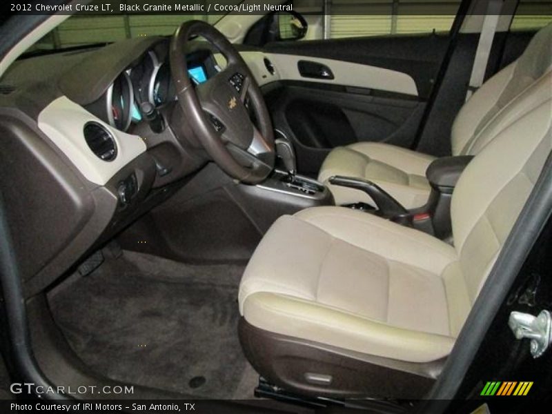 Black Granite Metallic / Cocoa/Light Neutral 2012 Chevrolet Cruze LT