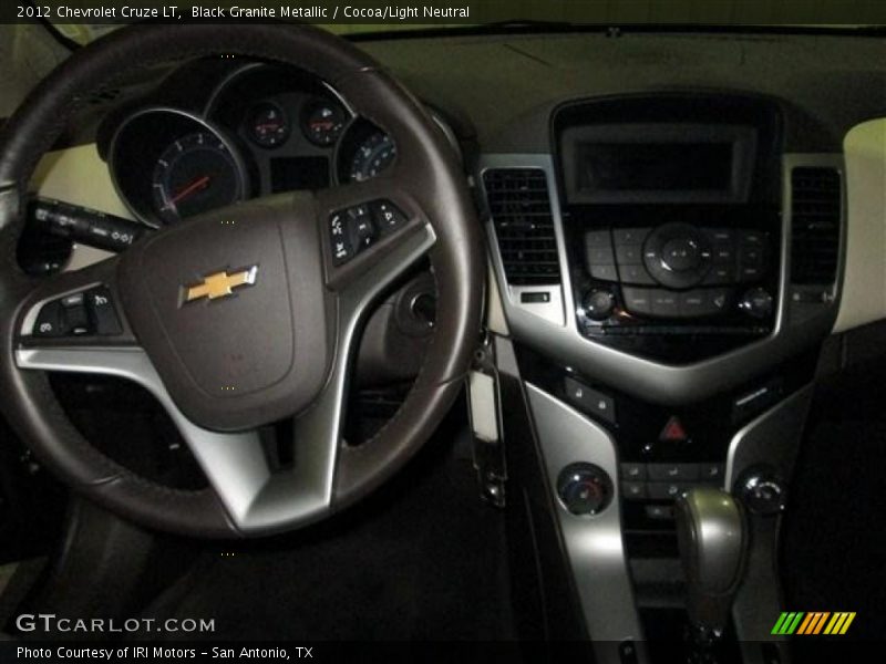 Black Granite Metallic / Cocoa/Light Neutral 2012 Chevrolet Cruze LT