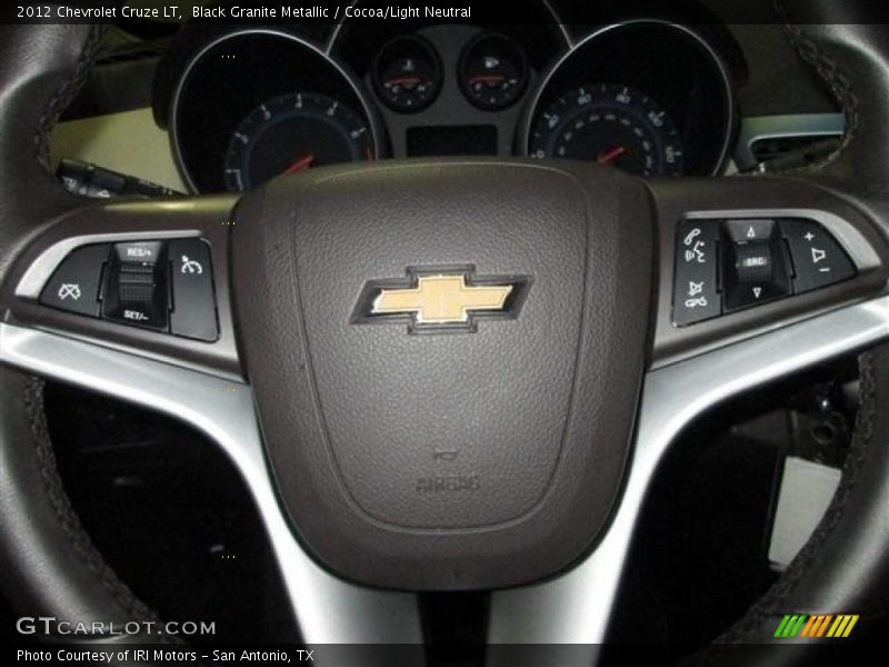 Black Granite Metallic / Cocoa/Light Neutral 2012 Chevrolet Cruze LT