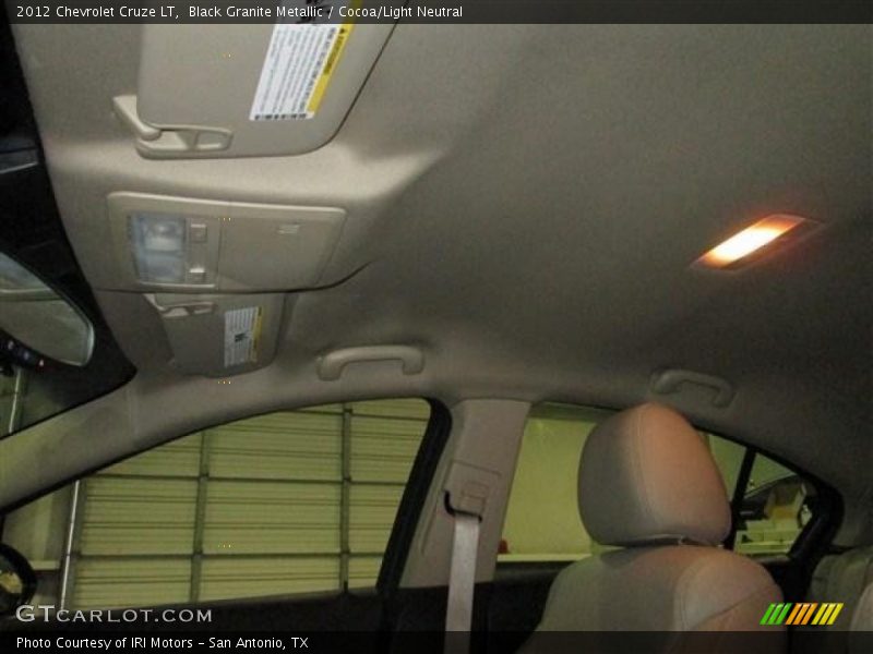 Black Granite Metallic / Cocoa/Light Neutral 2012 Chevrolet Cruze LT