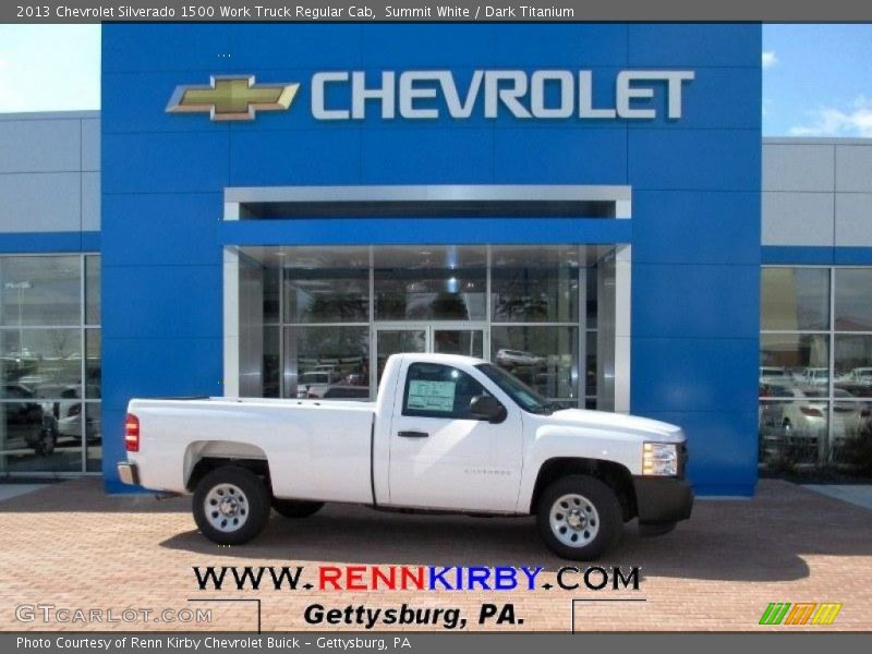 Summit White / Dark Titanium 2013 Chevrolet Silverado 1500 Work Truck Regular Cab