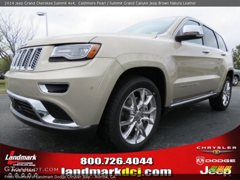 Cashmere Pearl / Summit Grand Canyon Jeep Brown Natura Leather 2014 Jeep Grand Cherokee Summit 4x4