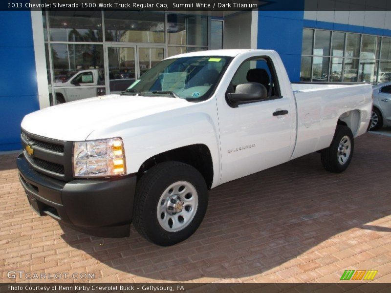 Summit White / Dark Titanium 2013 Chevrolet Silverado 1500 Work Truck Regular Cab