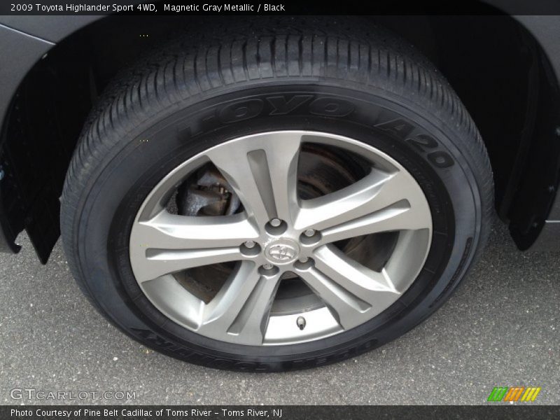 Magnetic Gray Metallic / Black 2009 Toyota Highlander Sport 4WD