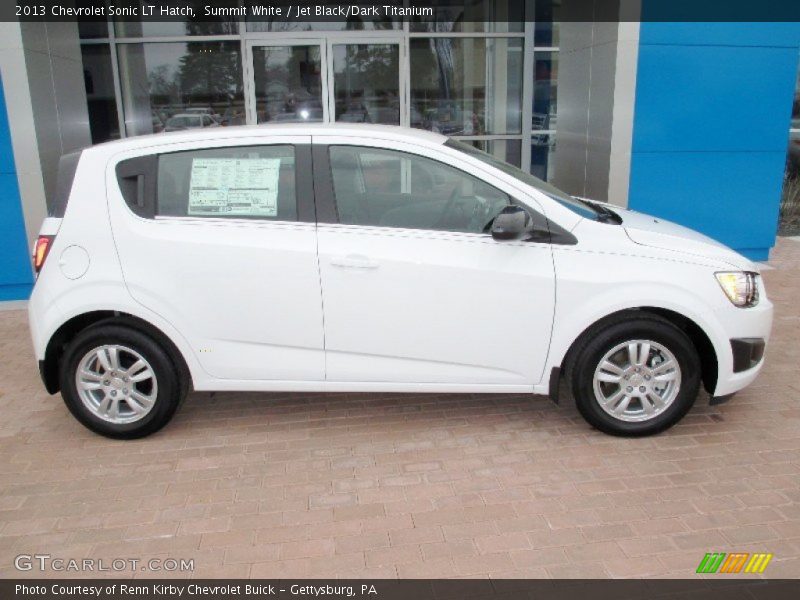 Summit White / Jet Black/Dark Titanium 2013 Chevrolet Sonic LT Hatch