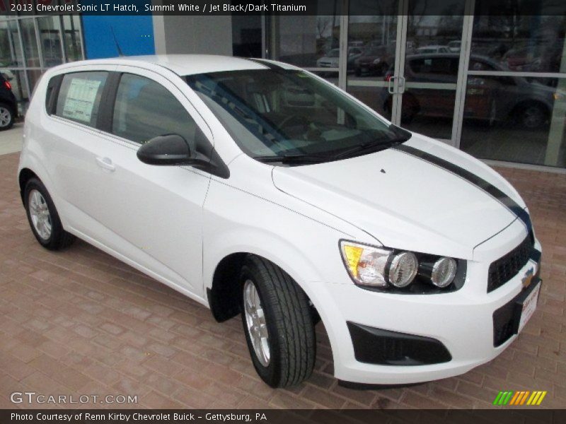 Summit White / Jet Black/Dark Titanium 2013 Chevrolet Sonic LT Hatch