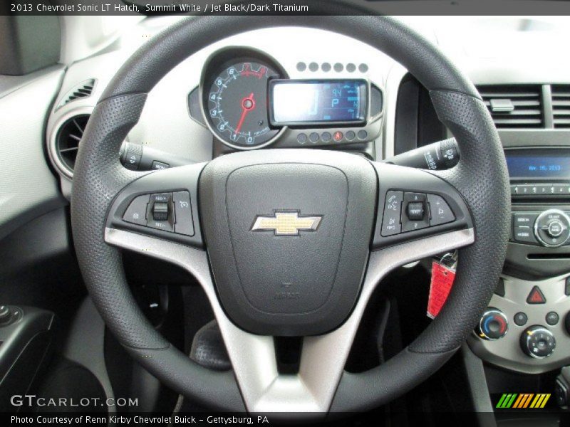 Summit White / Jet Black/Dark Titanium 2013 Chevrolet Sonic LT Hatch
