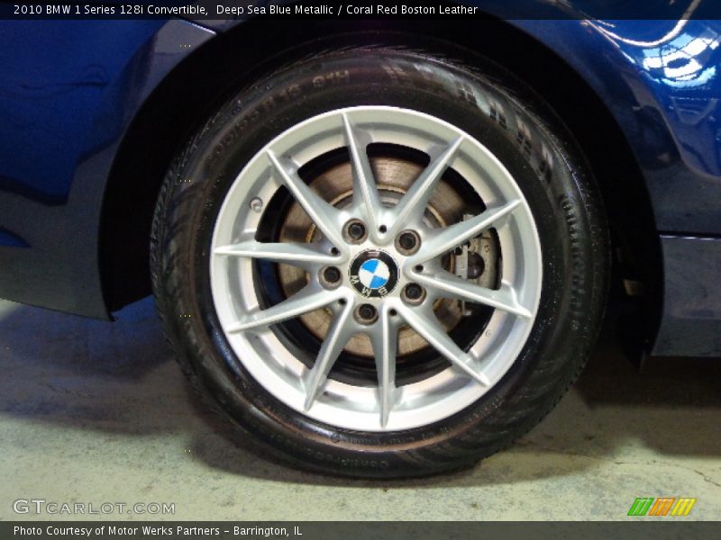 Deep Sea Blue Metallic / Coral Red Boston Leather 2010 BMW 1 Series 128i Convertible