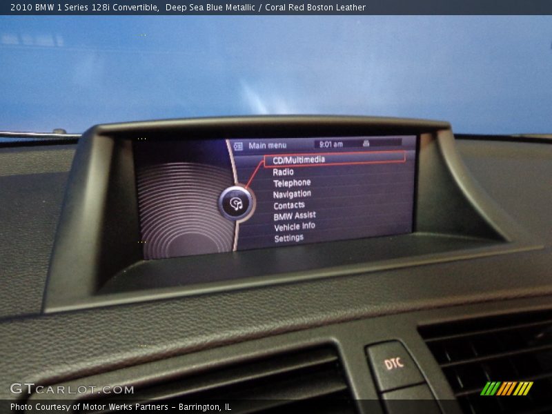 Deep Sea Blue Metallic / Coral Red Boston Leather 2010 BMW 1 Series 128i Convertible