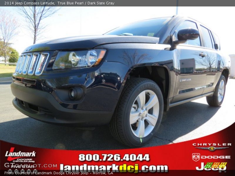 True Blue Pearl / Dark Slate Gray 2014 Jeep Compass Latitude