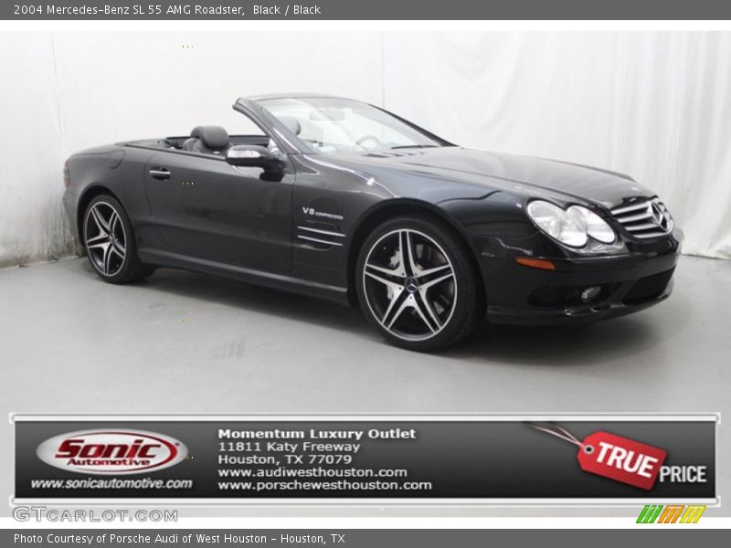 Black / Black 2004 Mercedes-Benz SL 55 AMG Roadster