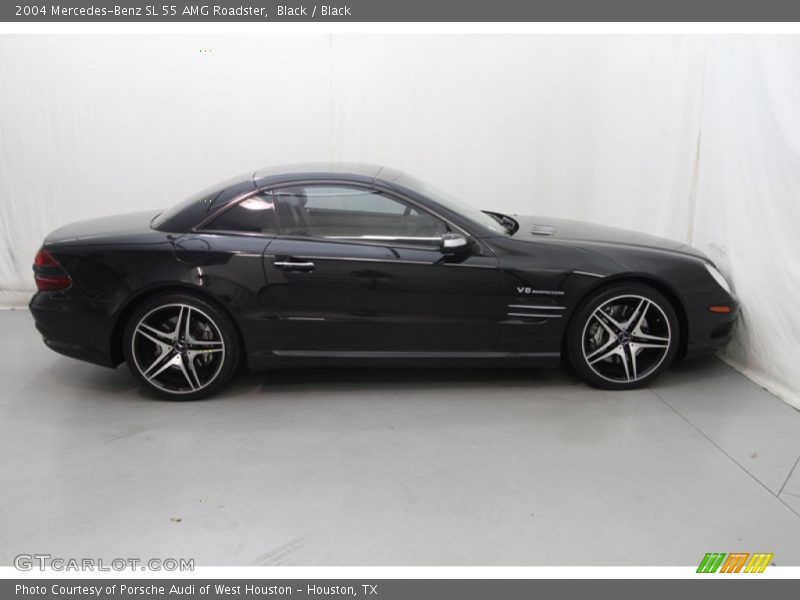 Black / Black 2004 Mercedes-Benz SL 55 AMG Roadster