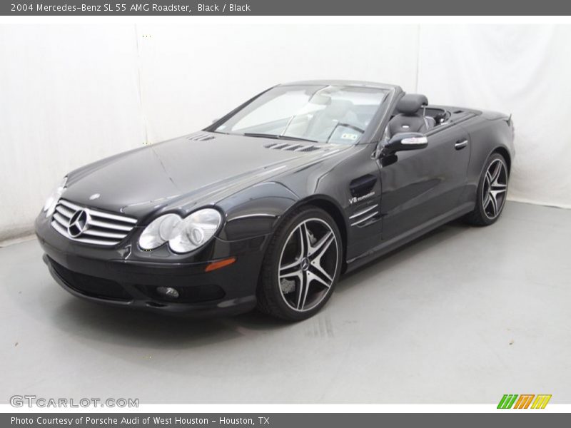 Black / Black 2004 Mercedes-Benz SL 55 AMG Roadster