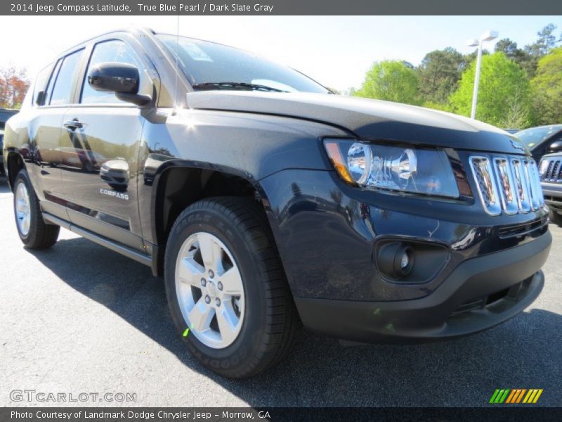 True Blue Pearl / Dark Slate Gray 2014 Jeep Compass Latitude