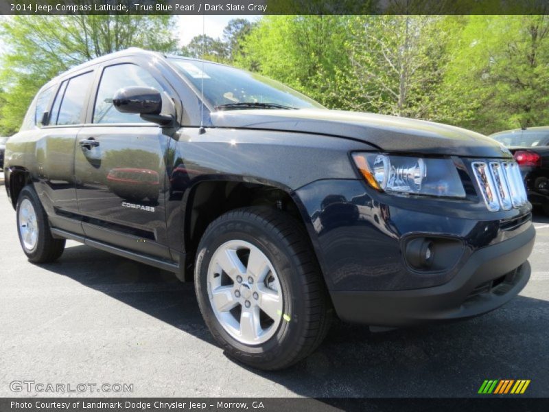 True Blue Pearl / Dark Slate Gray 2014 Jeep Compass Latitude