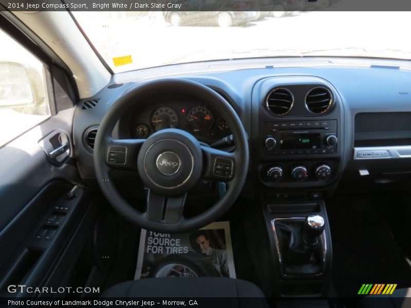 Bright White / Dark Slate Gray 2014 Jeep Compass Sport