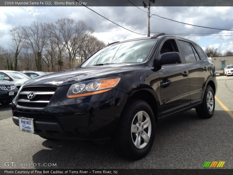 Ebony Black / Gray 2009 Hyundai Santa Fe GLS