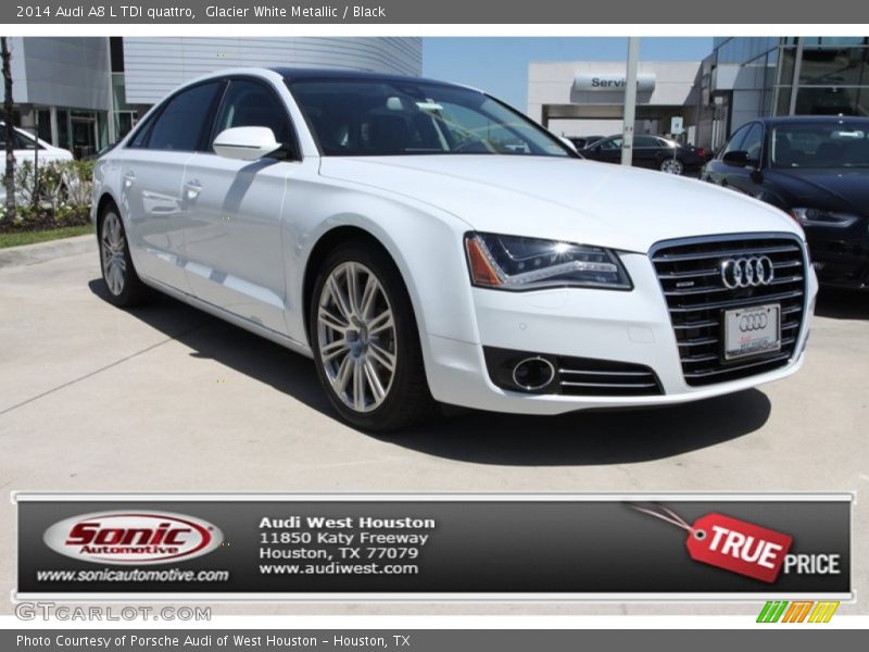 Glacier White Metallic / Black 2014 Audi A8 L TDI quattro