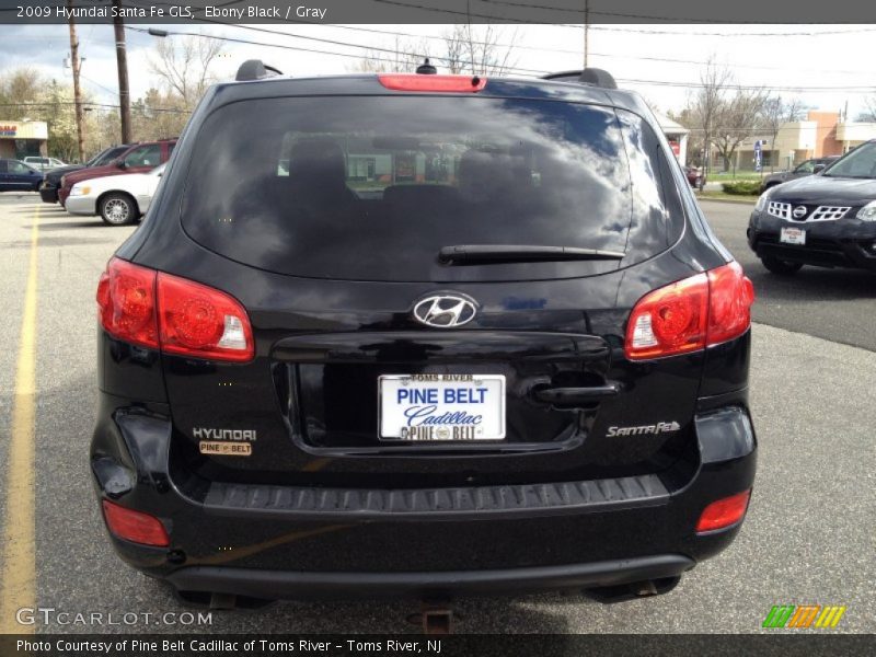 Ebony Black / Gray 2009 Hyundai Santa Fe GLS