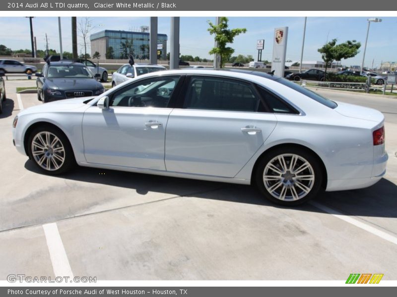 Glacier White Metallic / Black 2014 Audi A8 L TDI quattro