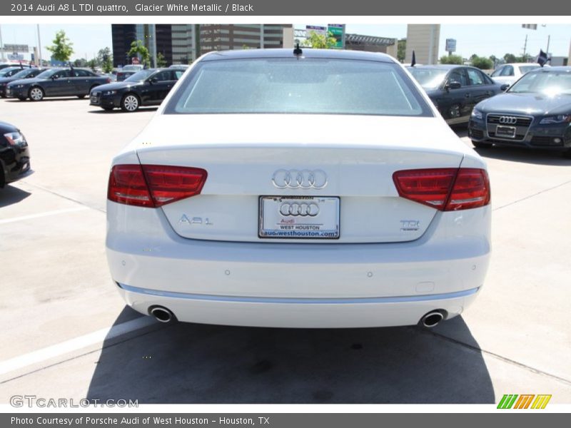 Glacier White Metallic / Black 2014 Audi A8 L TDI quattro