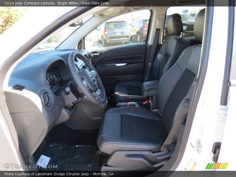 Bright White / Dark Slate Gray 2014 Jeep Compass Latitude