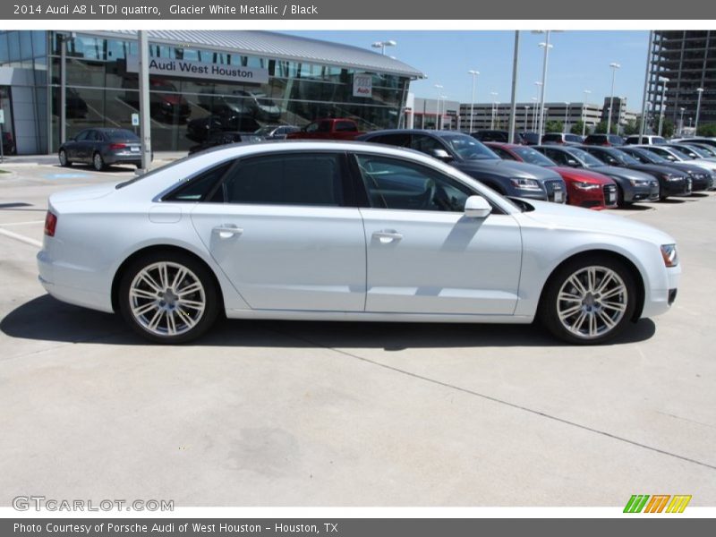 Glacier White Metallic / Black 2014 Audi A8 L TDI quattro