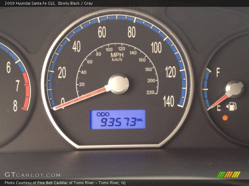 Ebony Black / Gray 2009 Hyundai Santa Fe GLS