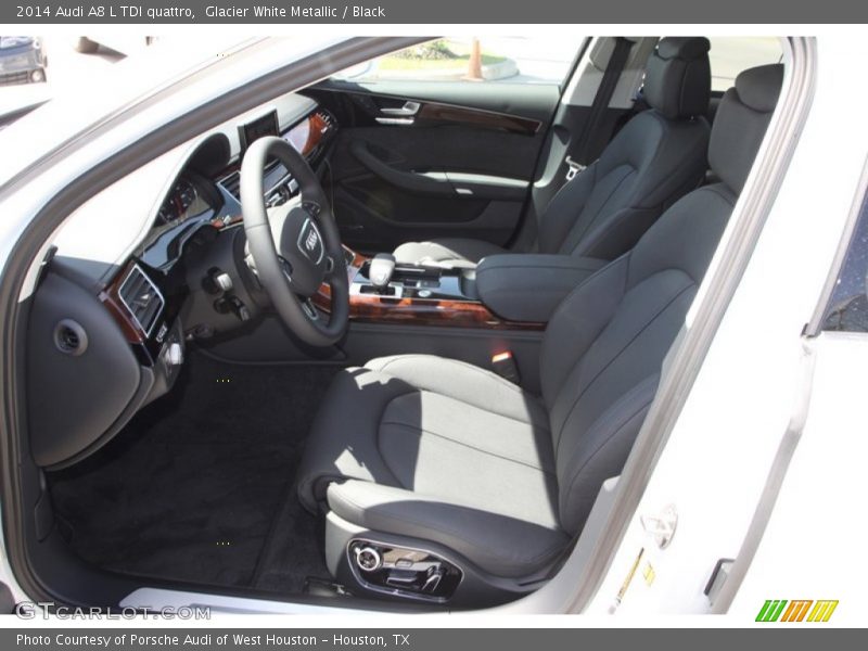 Glacier White Metallic / Black 2014 Audi A8 L TDI quattro