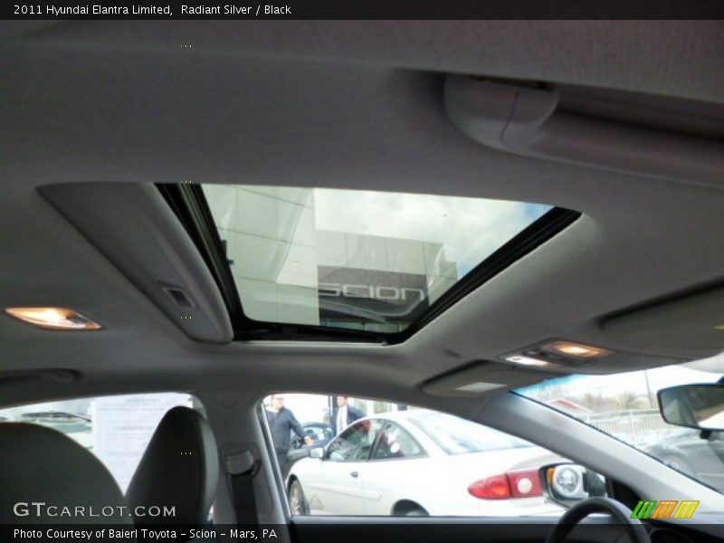 Radiant Silver / Black 2011 Hyundai Elantra Limited